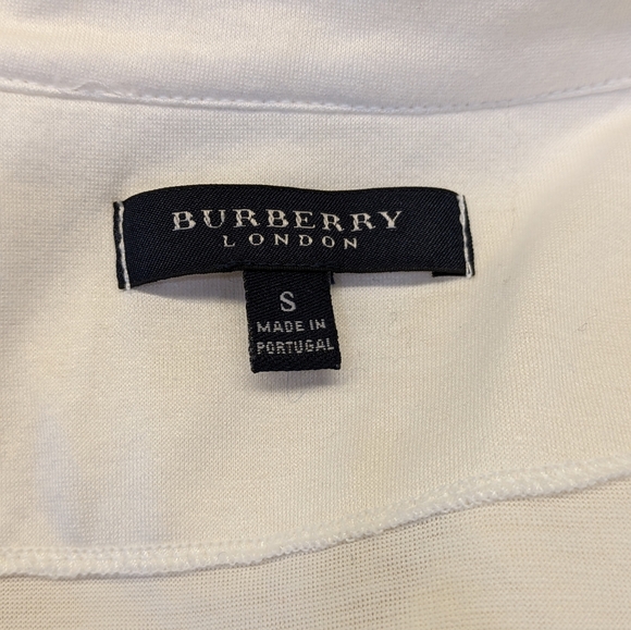 Burberry Mock Neck Jersey Mini Dress in White - Picture 6 of 10